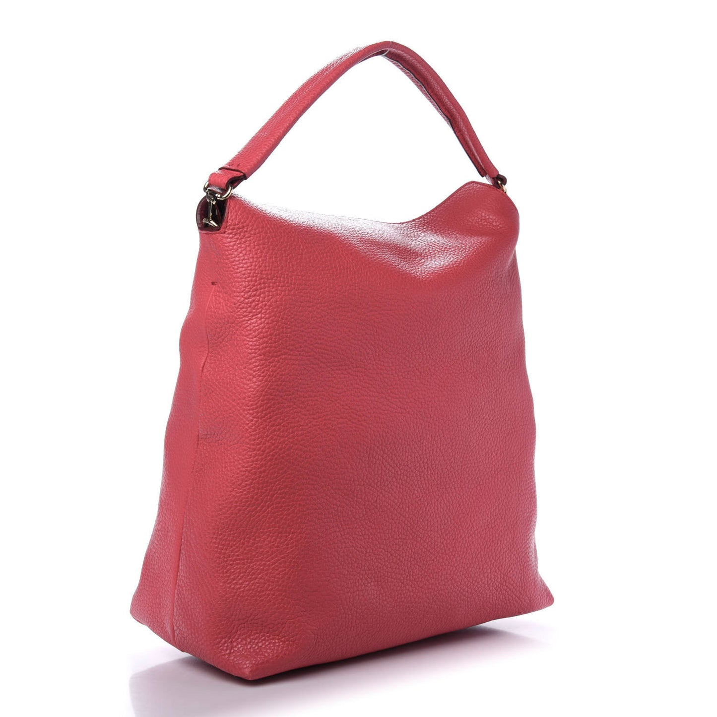 Grainy Calfskin Medium Cale Hobo Pink Azalea