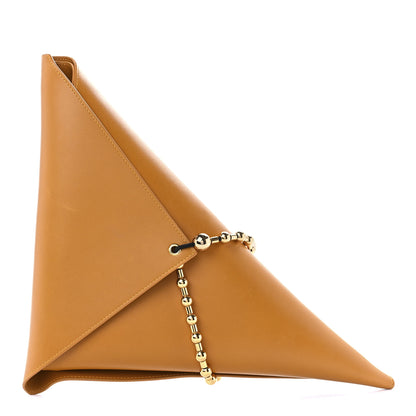Bottega Veneta Calfskin Ball Chain Triangle Pouch Brown 1 of 8