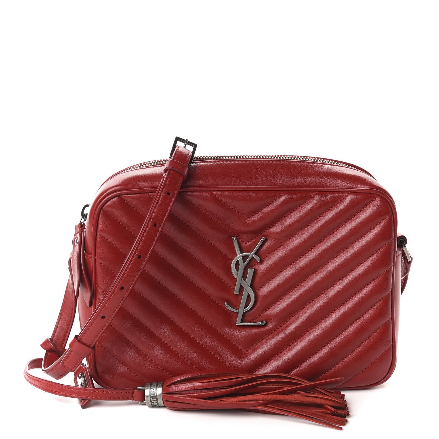 Calfskin Matelasse Monogram Lou Camera Bag Rouge Eros