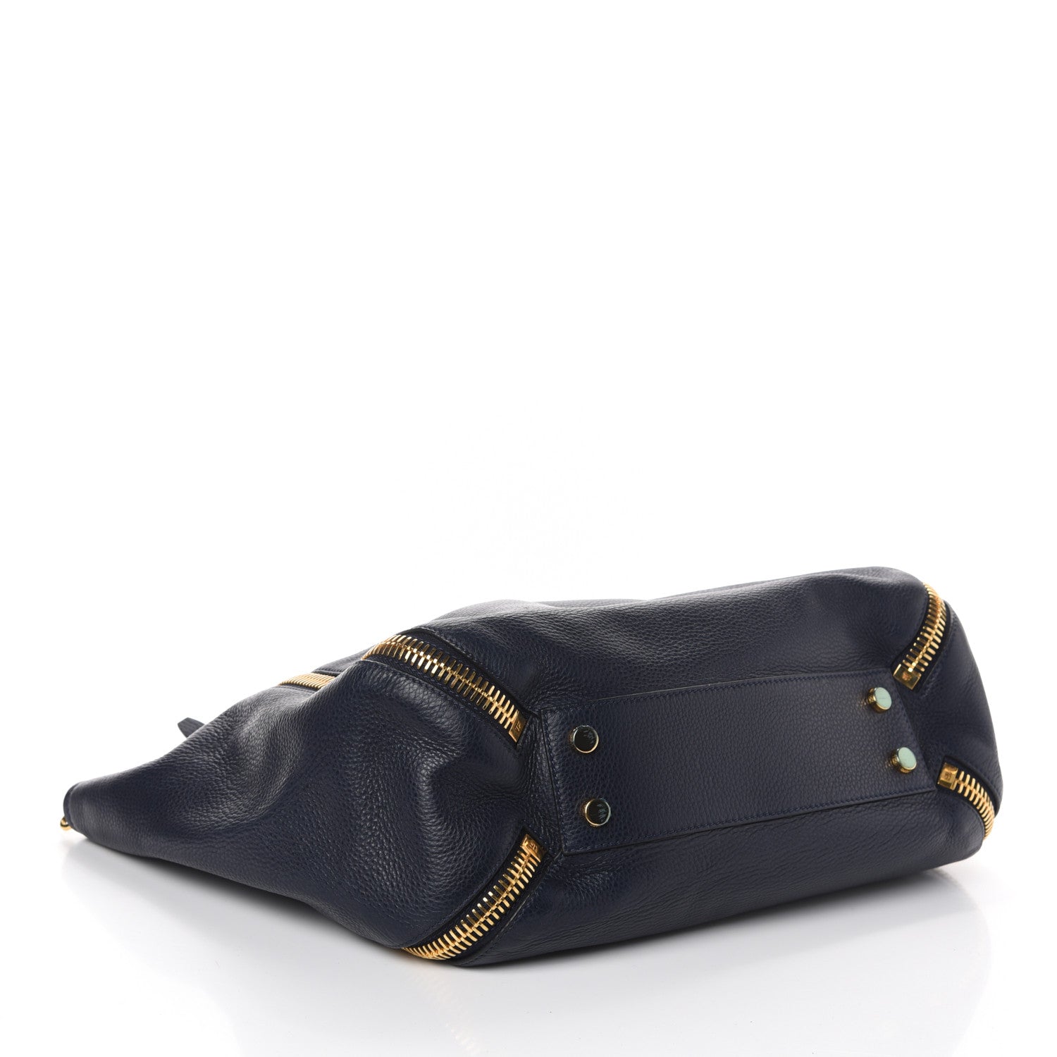 Tom Ford Grained Calfskin Sedgwick Medium Zipper Tote Sapphire Blue 5 of 9