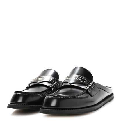 Christian Dior Brushed Calfskin Boy Loafer Mule 35.5 Black 4 of 8