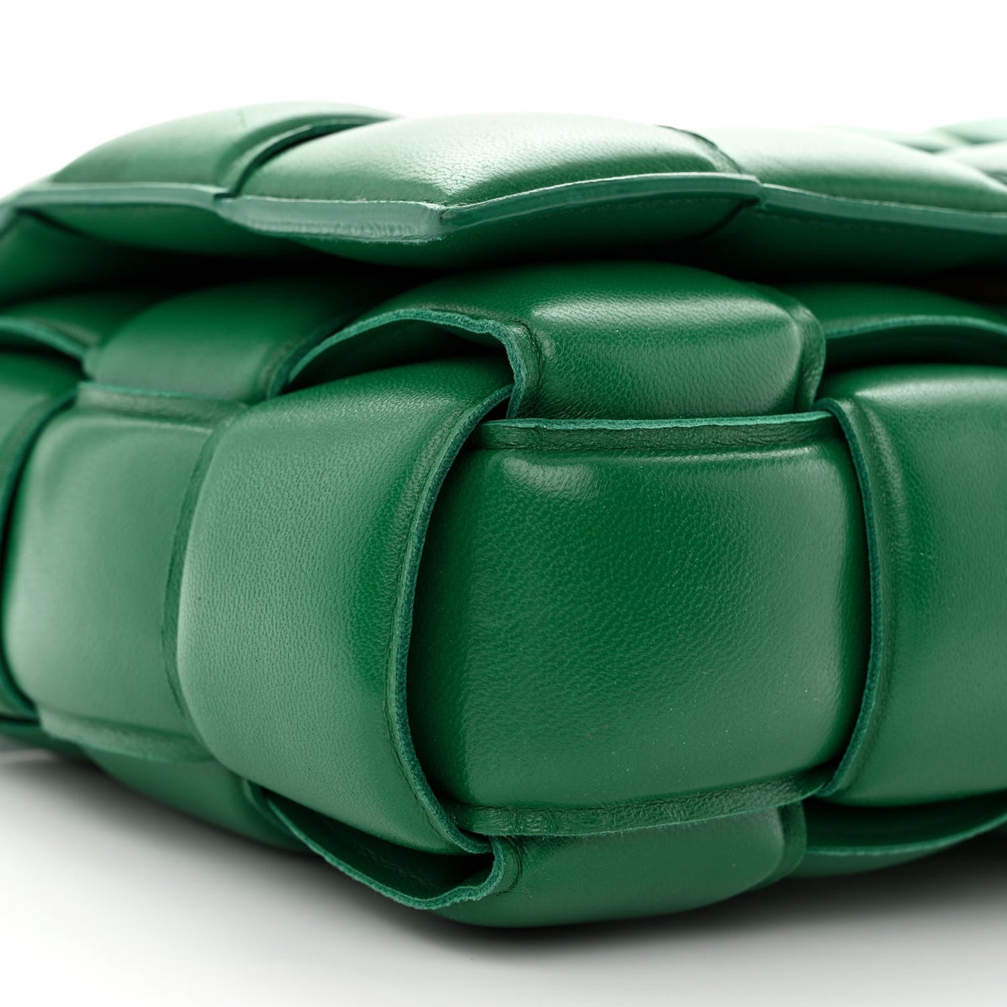 Nappa Maxi Intreccio Padded Cassette Crossbody Bag Racing Green