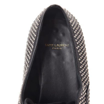 Saint Laurent Calfskin Metal Eyelet LuLu Richelieu Metal Eyelet Lace Up Oxfords 38.5 Black 9 of 14