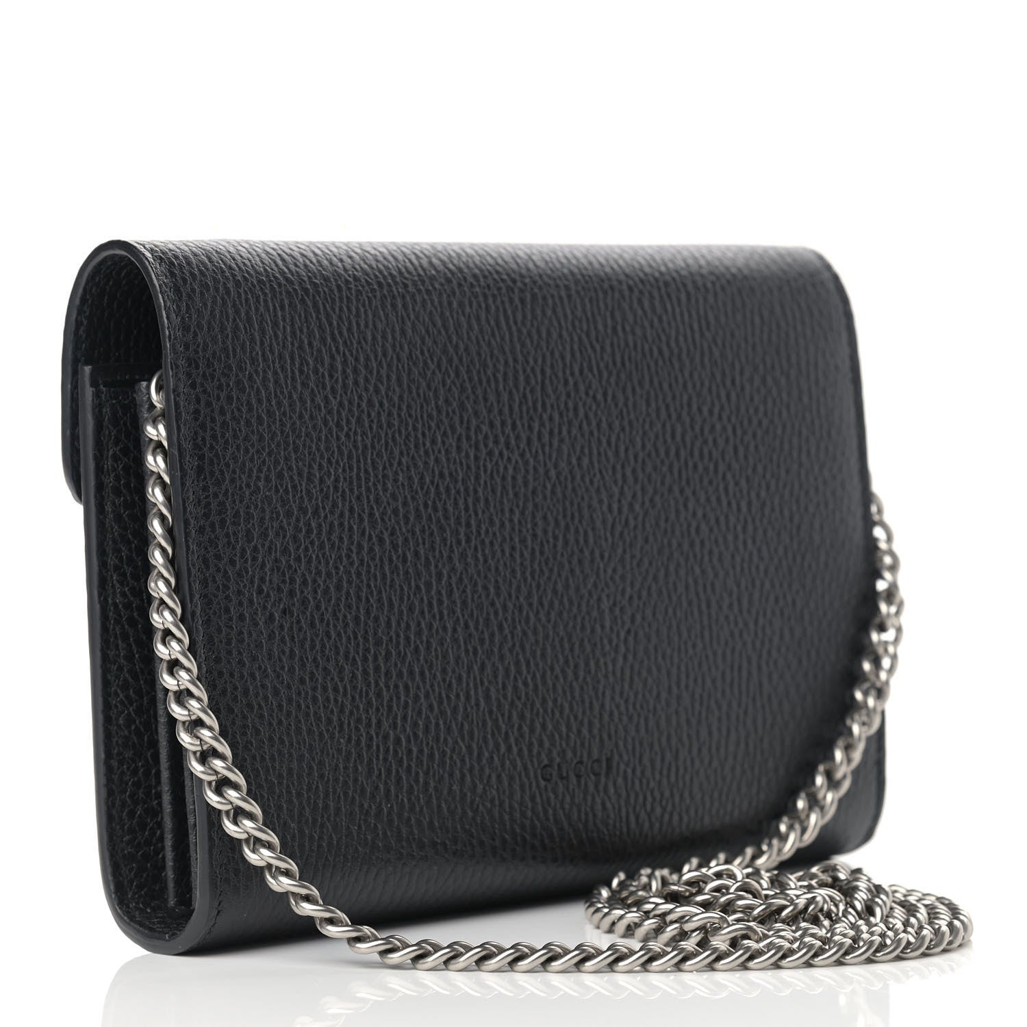 Gucci Calfskin Mini Dionysus Chain Wallet Black 3 of 12
