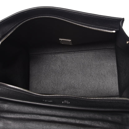 Celine Drummed Calfskin Suede Medium Trapeze Black 6 of 9