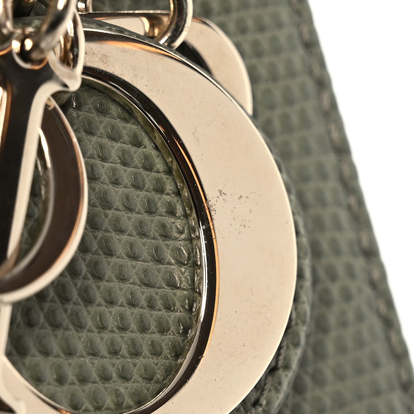 Lizard Mini Lady Dior  Vert Saule