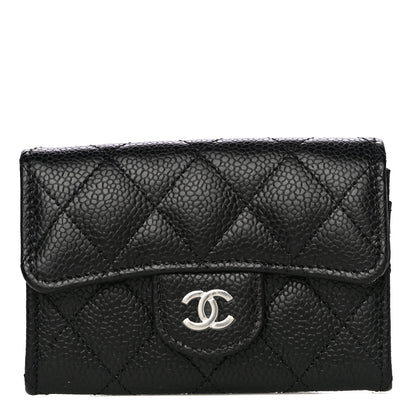 Chanel Caviar Quilted Flap Card Holder Wallet Black 1 of 11
