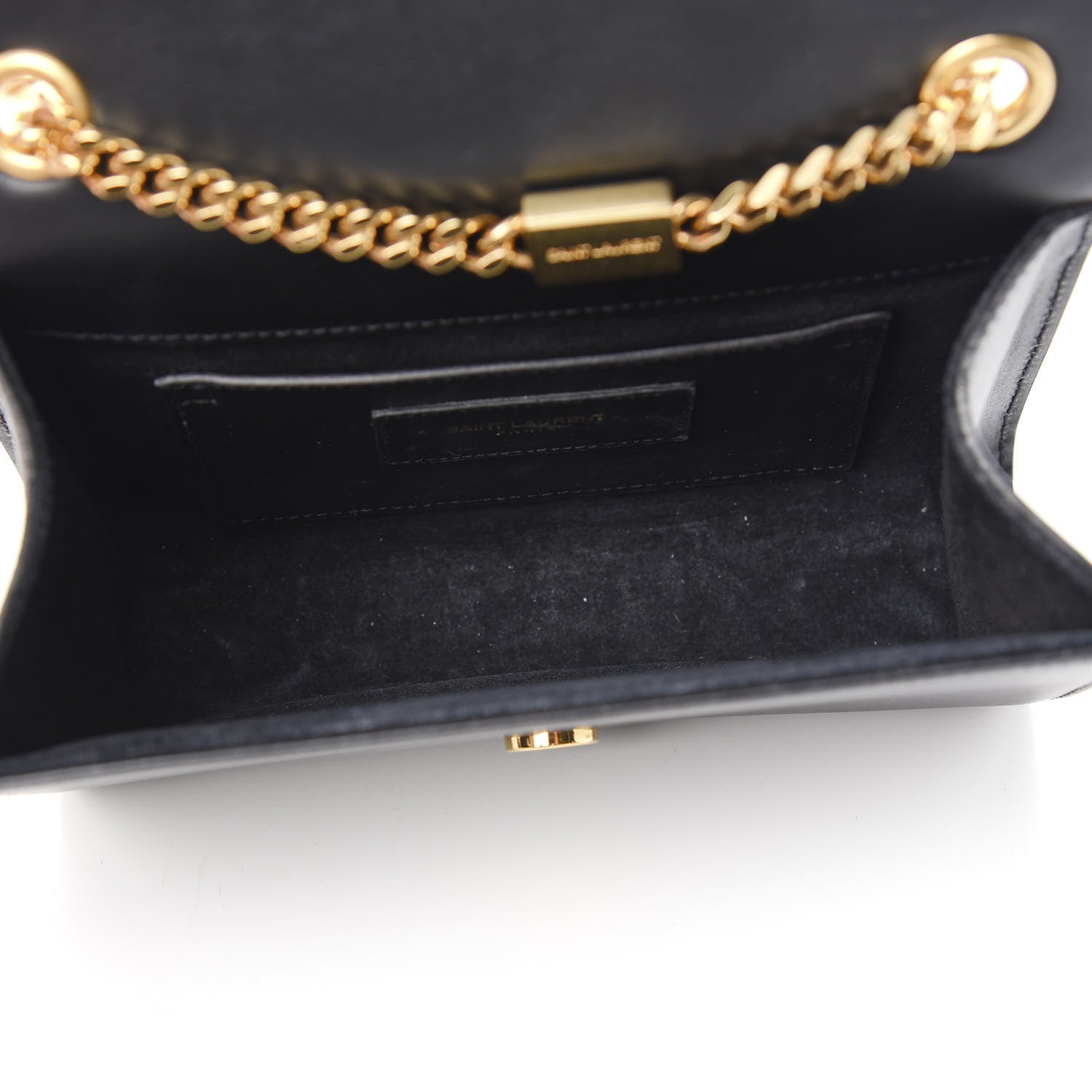 Saint Laurent Calfskin Small Classic Monogram Kate Tassel Satchel Black 4 of 8