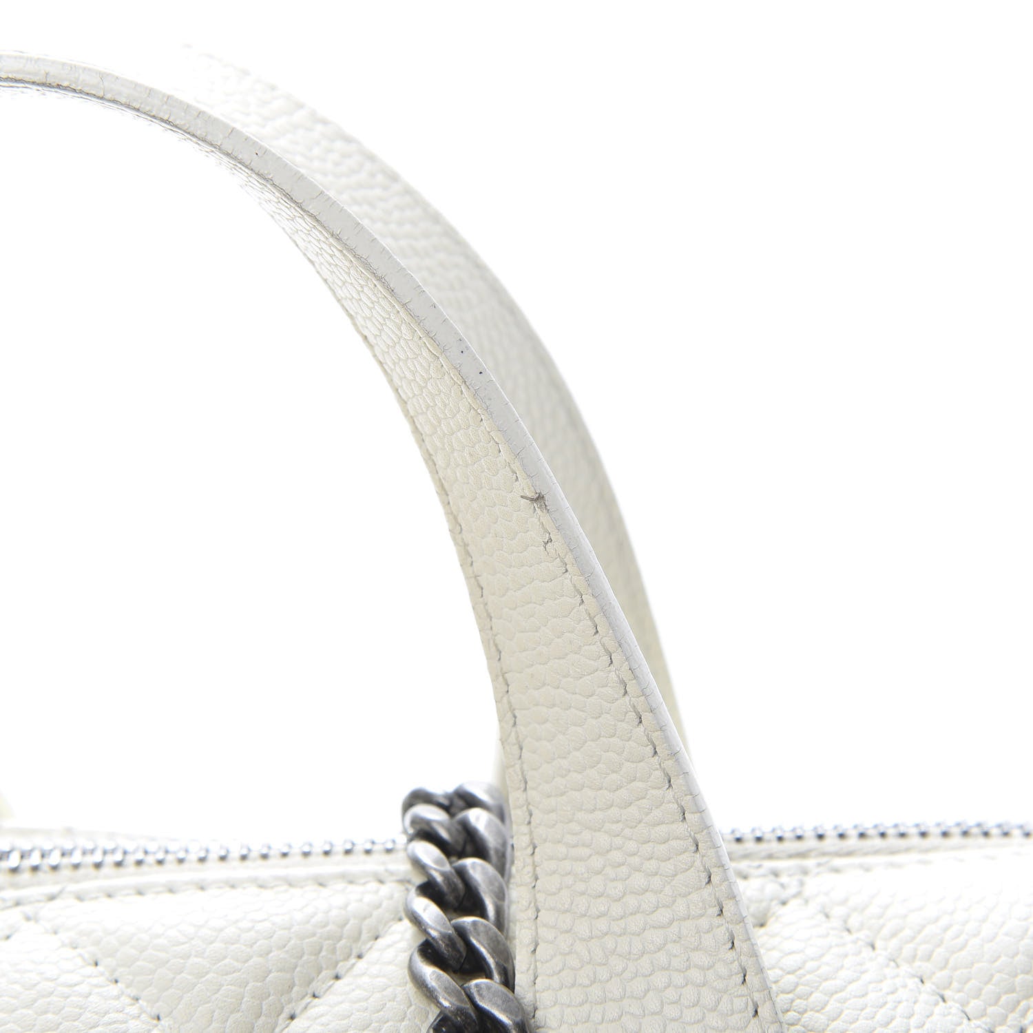 Chanel Caviar Quilted Large Casual Pocket Tote White 15 of 19