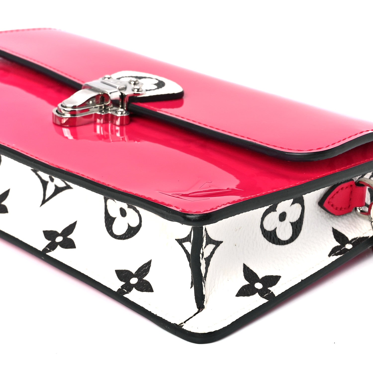 Louis Vuitton Patent Calfskin Monogram Cherrywood Chain Wallet Berlingot Pink 10 of 10