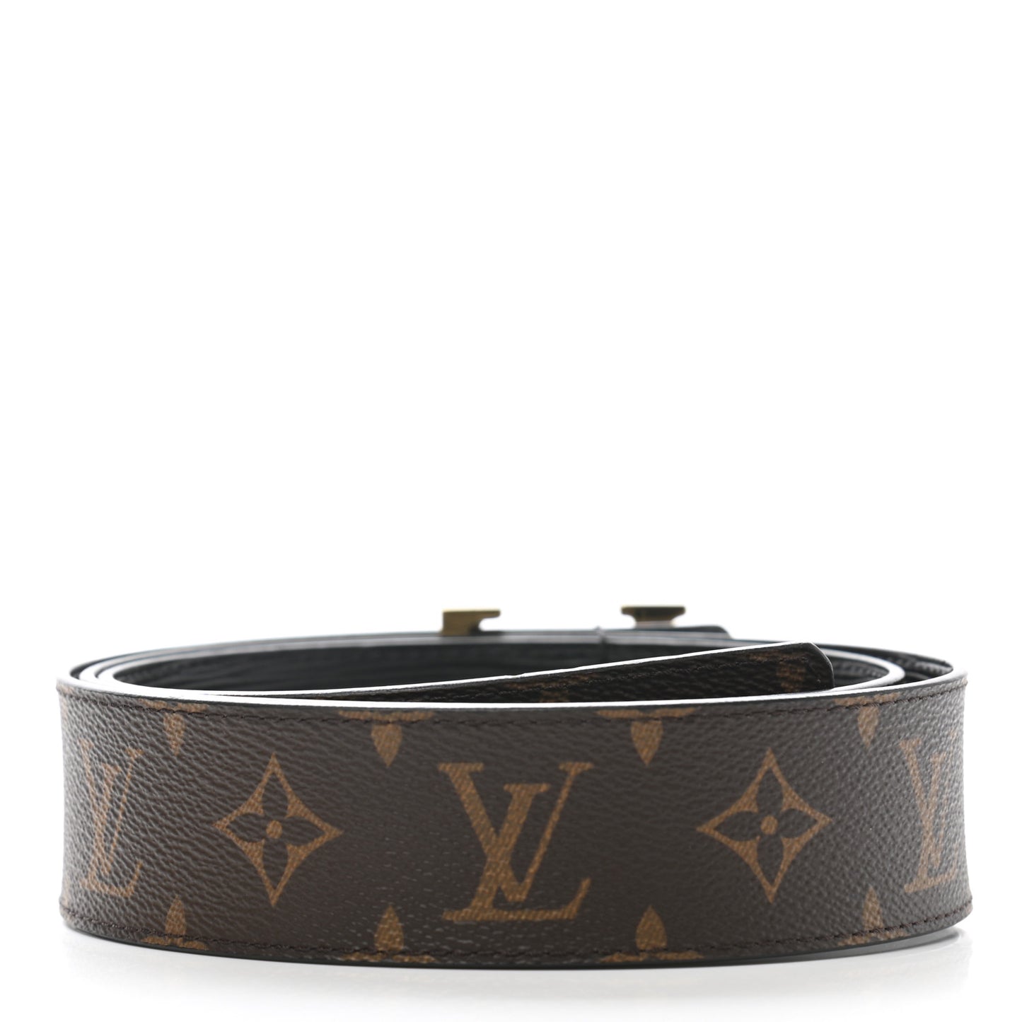 Monogram Epi LV Initiales Reversible Belt 100 40 Black