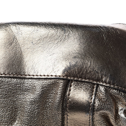 Burberry Metallic Grained Calfskin Small Curzon Satchel Gold 11 of 13