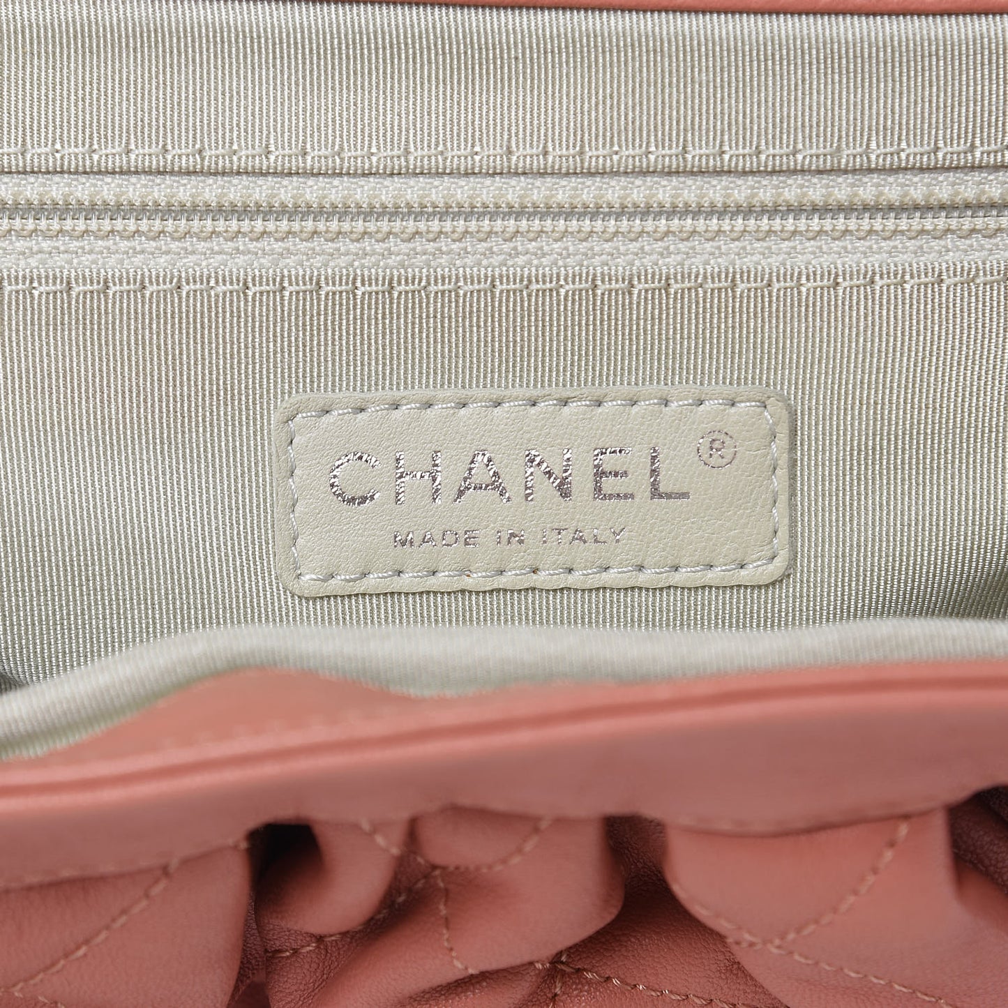Washed Lambskin Quilted Medium Chain Around Messenger Pink