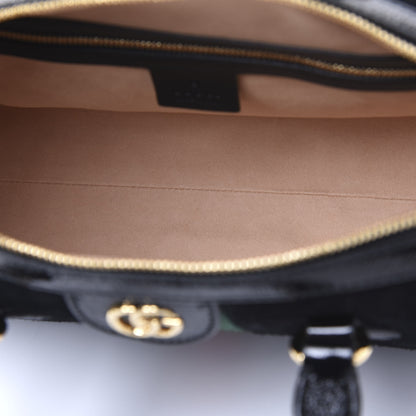 Gucci Suede Patent GG Web Medium Ophidia Boston Black 4 of 10