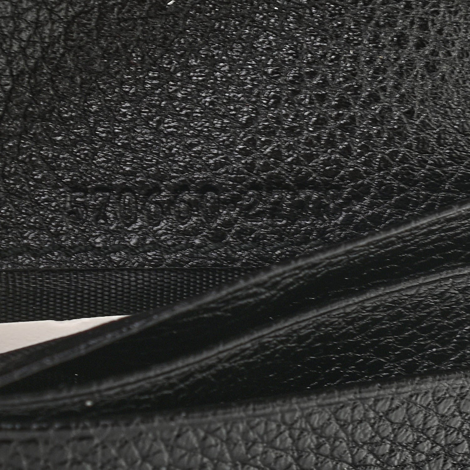 Gucci Grainy Calfskin Zumi Chain Card Case Wallet Black 7 of 7