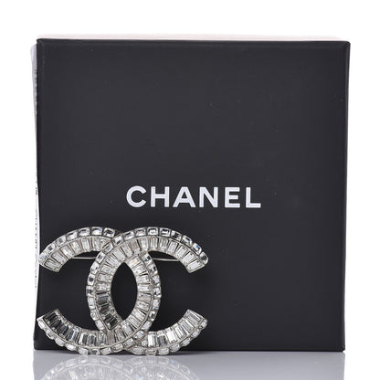 Chanel Baguette Crystal CC Brooch Silver 7 of 7
