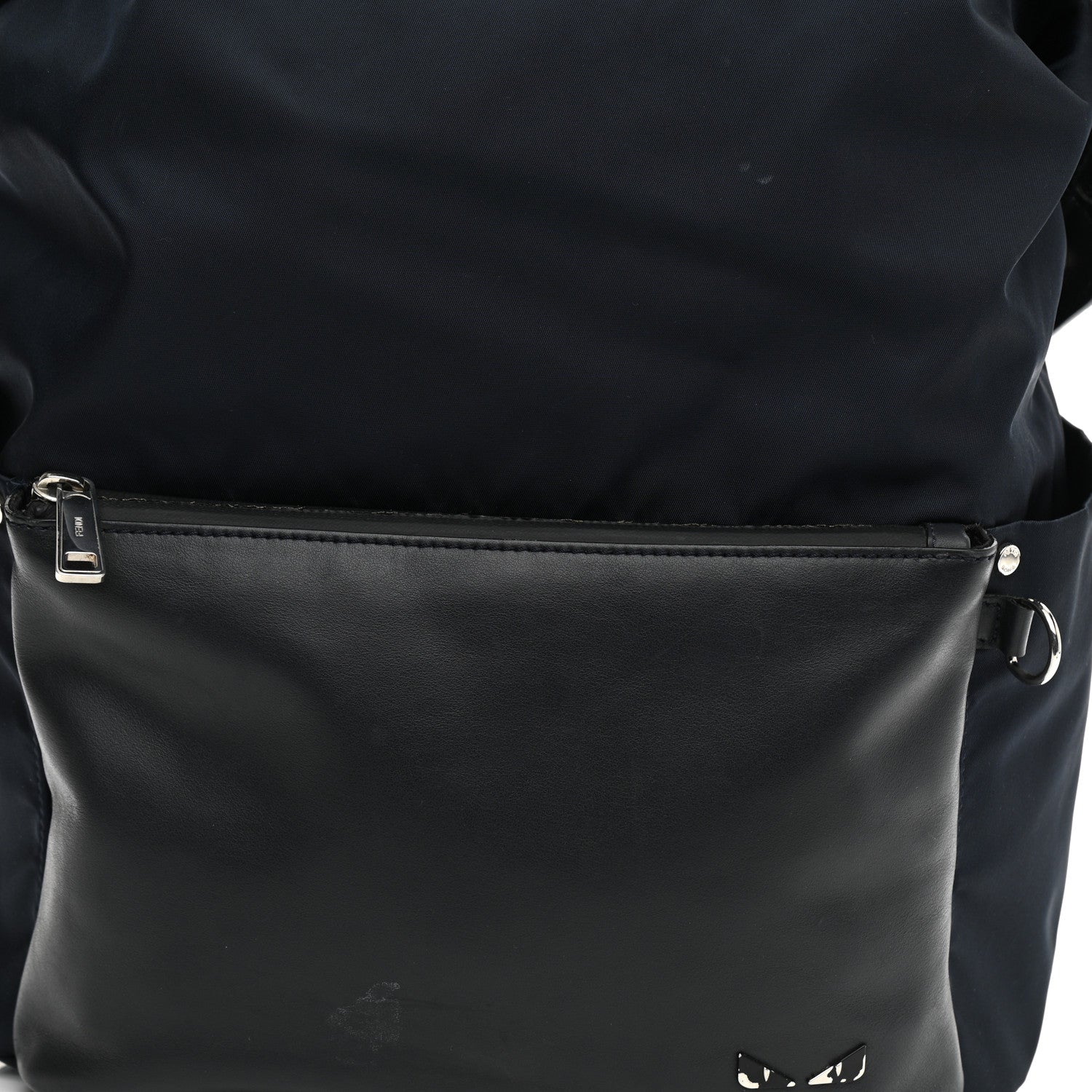 Fendi Nylon Vitello Century Opaco Mini Bug Eyes Backpack Navy 8 of 19