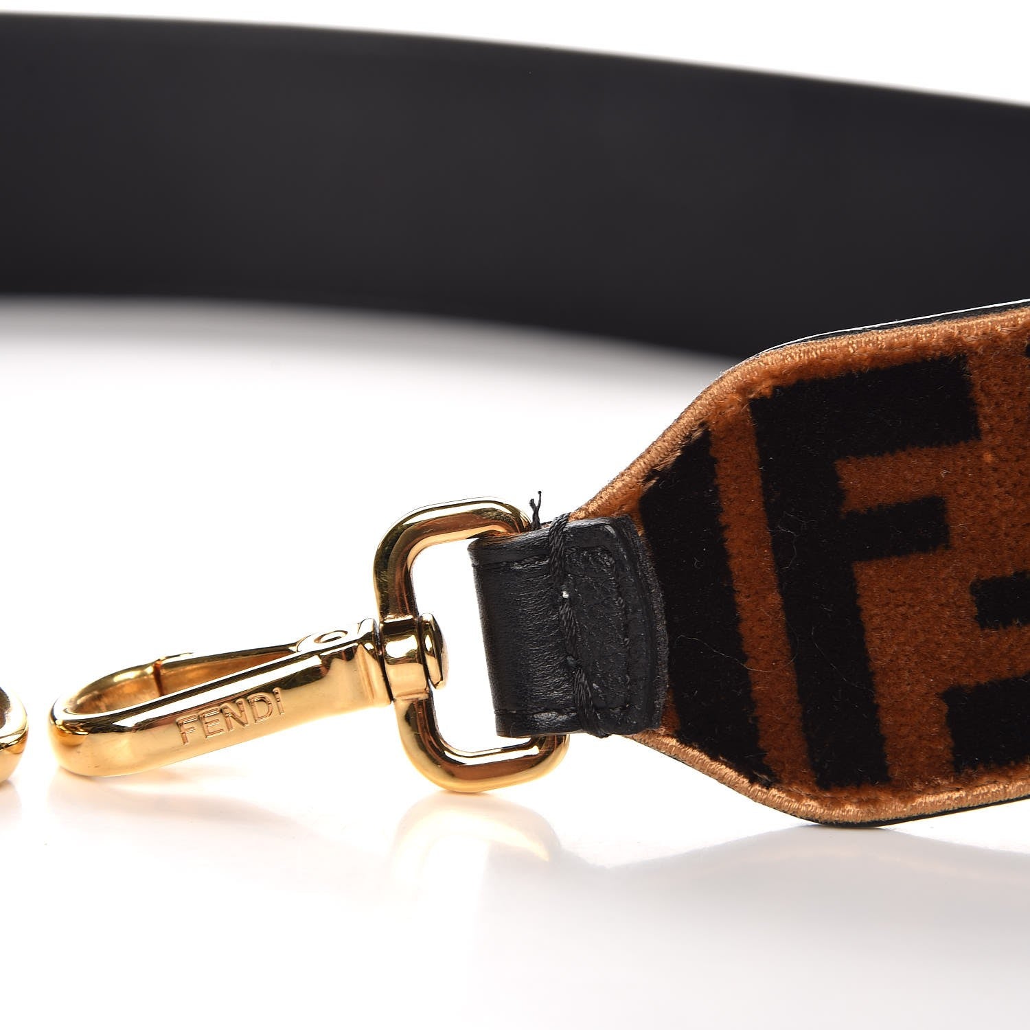 Fendi Velvet Tapestry FF Strap You Tobacco 5 of 6