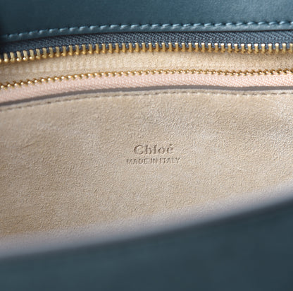 Chloe Calfskin Suede Medium Pixie Shoulder Bag Silver Blue 6 of 10