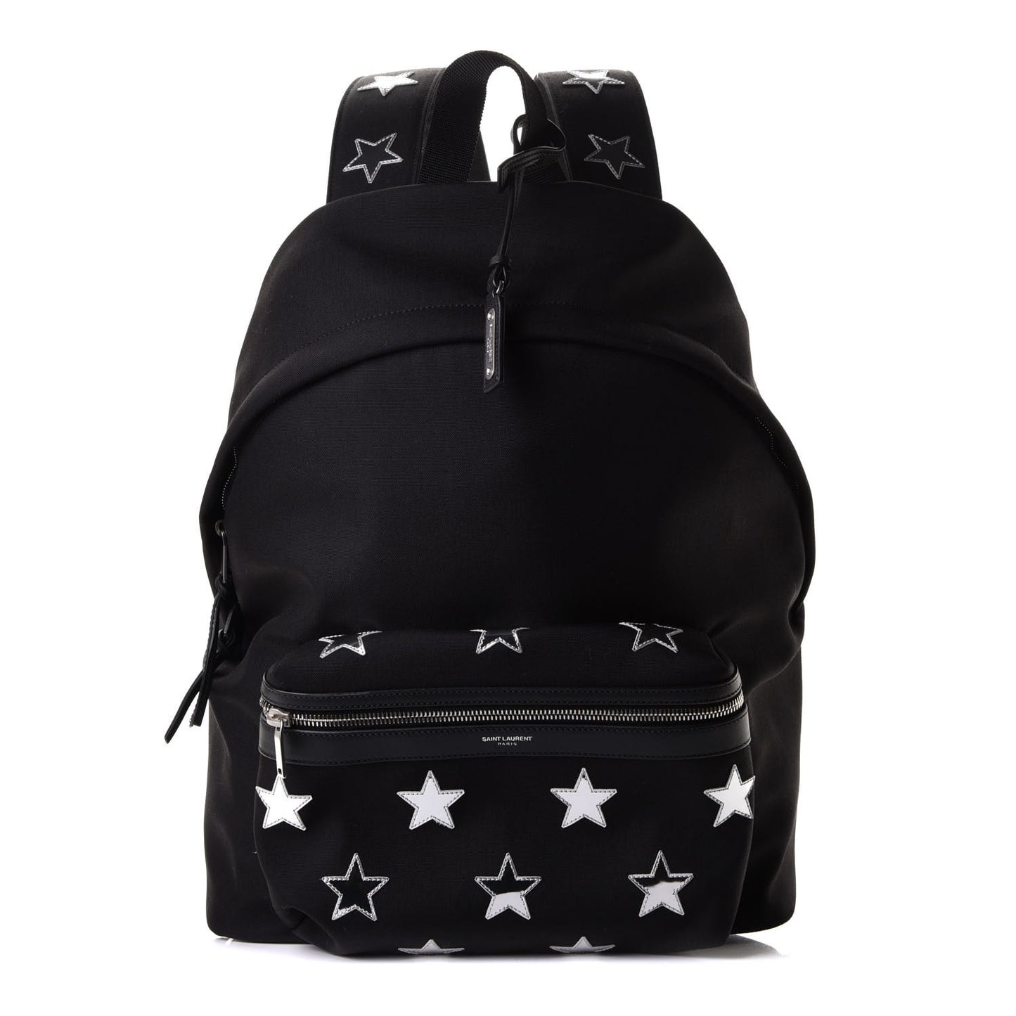 Canvas Stars Print Hunting Backpack Black Silver