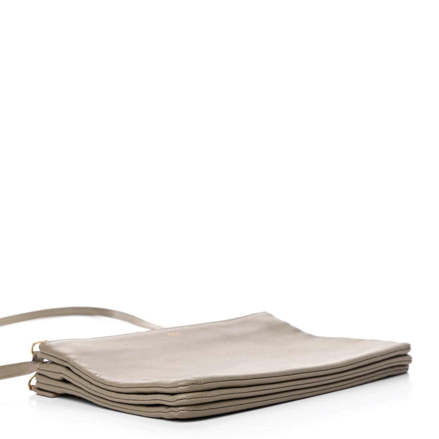 Lambskin Large Trio Crossbody Bag Beige
