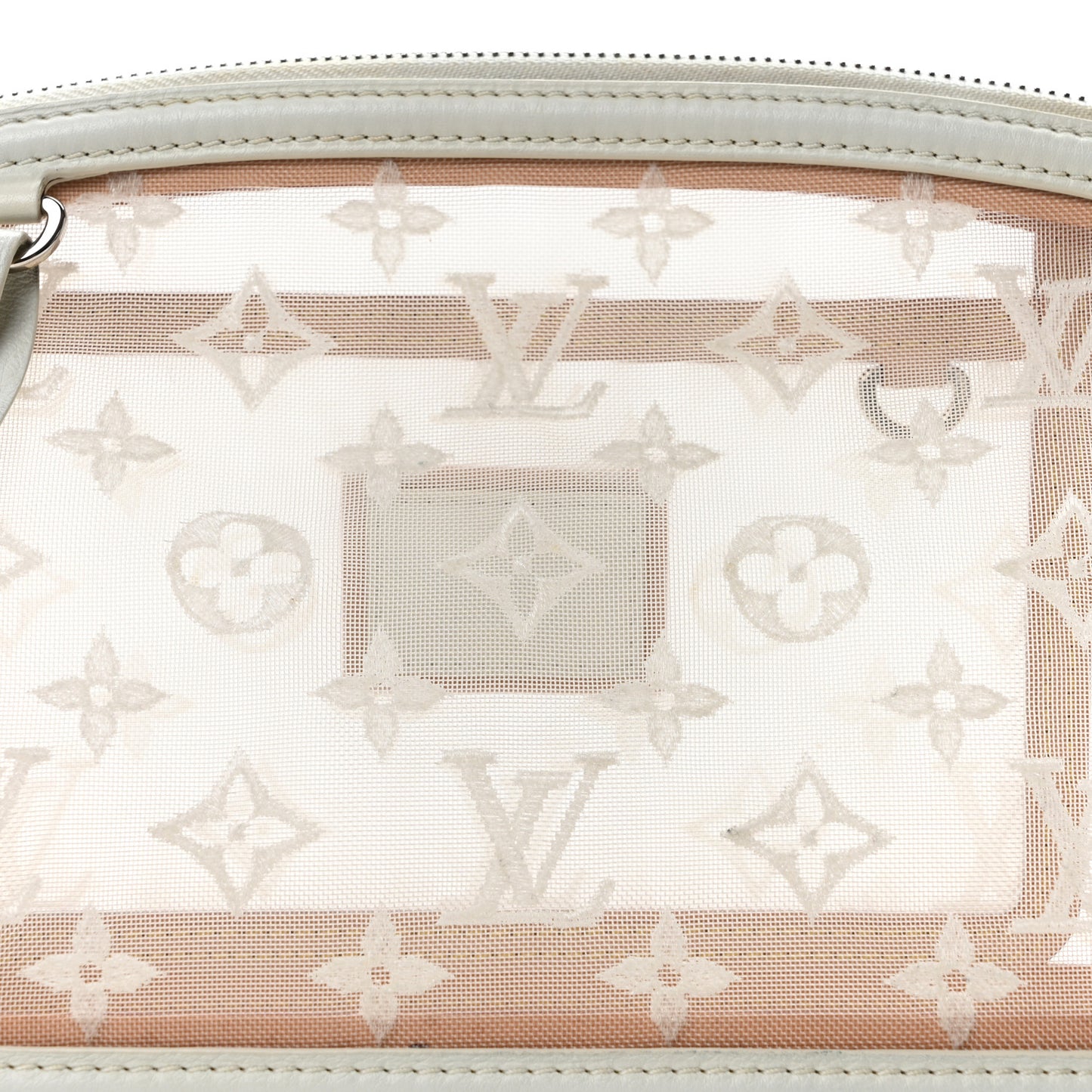 Monogram Transparence Transparent Lockit Clutch White