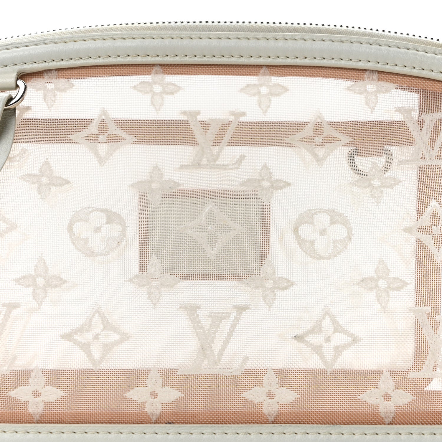 Louis Vuitton Monogram Transparence Transparent Lockit Clutch White 7 of 9