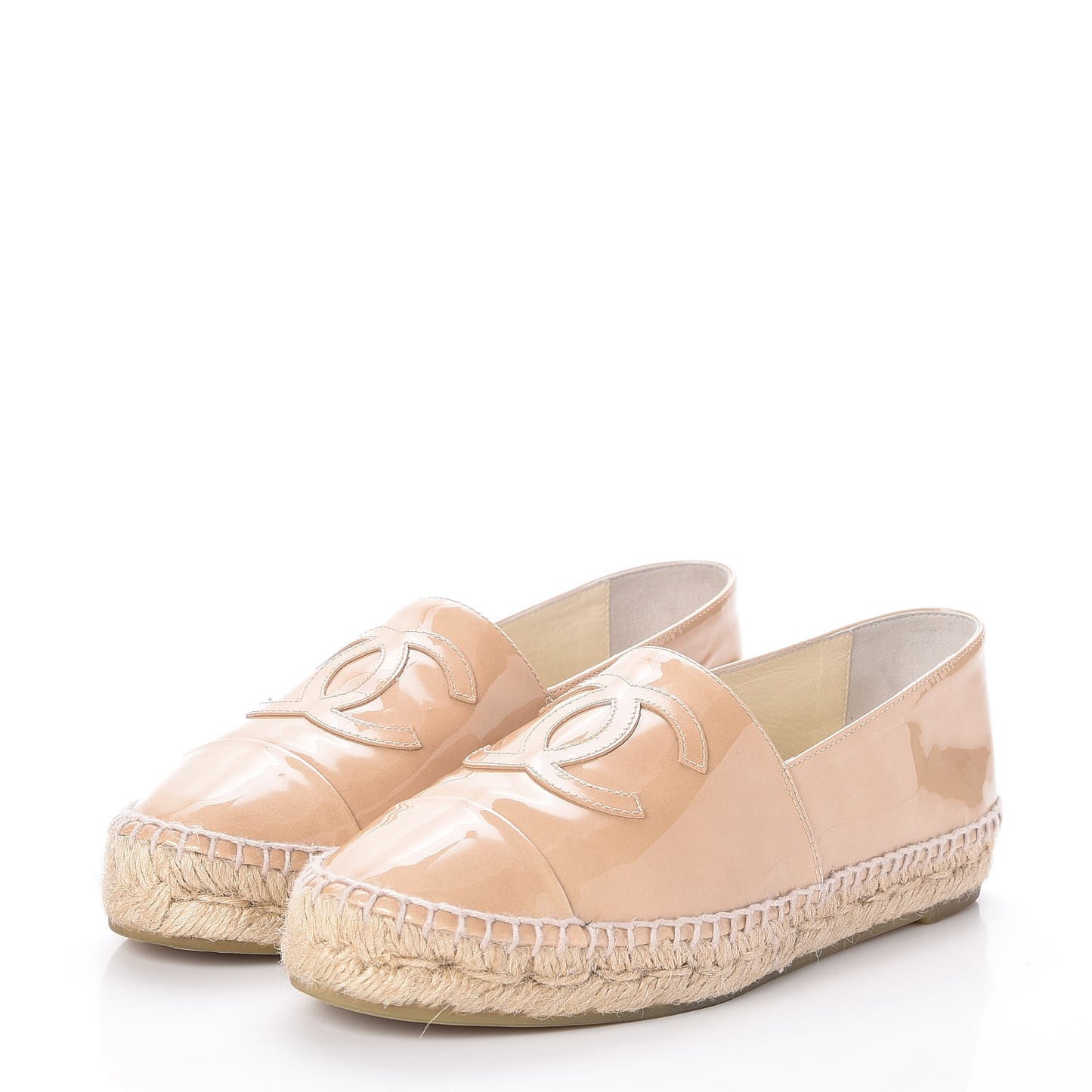 Patent CC Espadrilles 37 Beige