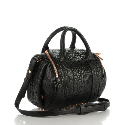 Alexander Wang Pebbled Lambskin Rockie Black Rose Gold Hardware 3 of 6