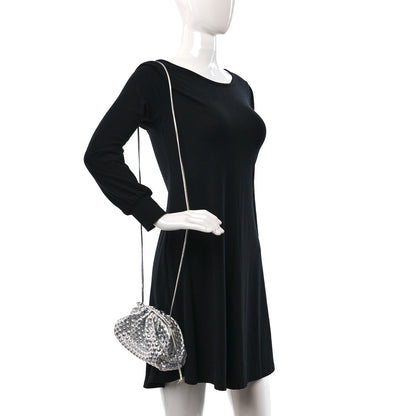 Bottega Veneta Metallic Fabric Bubble Wrap The Mini Pouch Silver 2 of 9