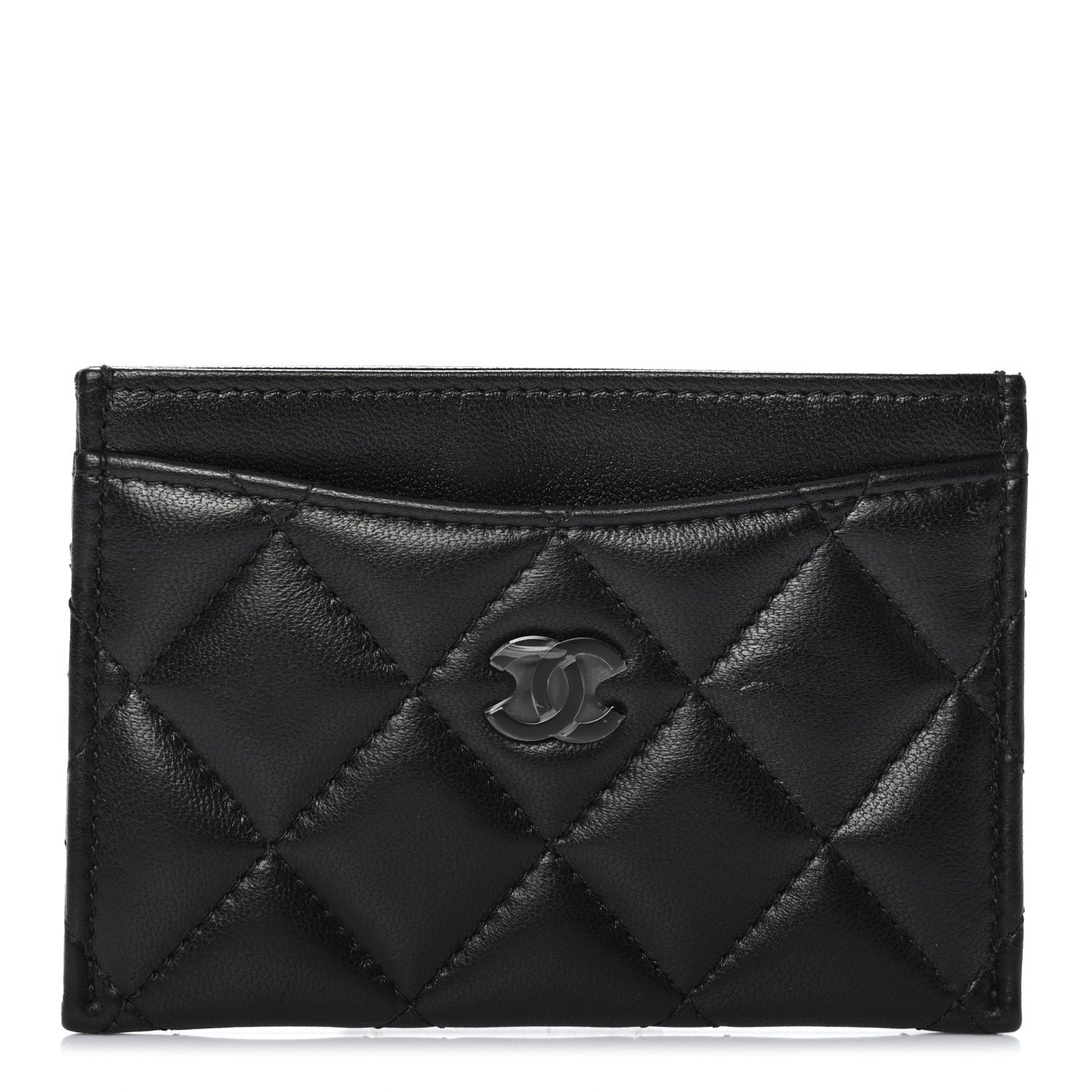 Chanel Lambskin Quilted Card Holder So Black 1 of 8