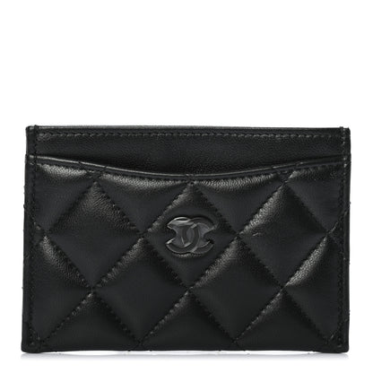 Chanel Lambskin Quilted Card Holder So Black 1 of 8