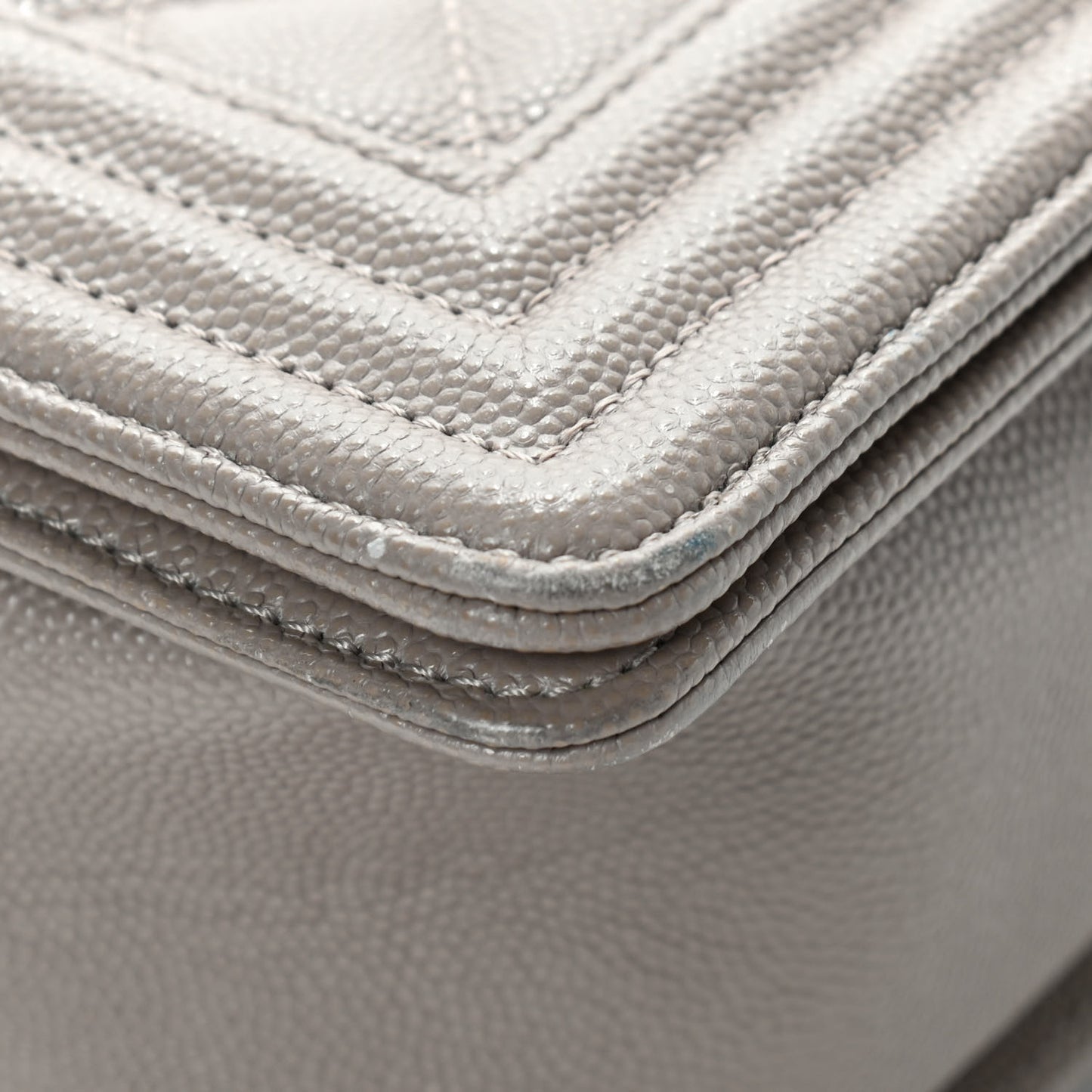 Caviar Quilted New Medium Boy Flap Dark Beige