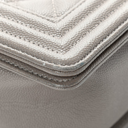 Chanel Caviar Quilted New Medium Boy Flap Dark Beige 10 of 10