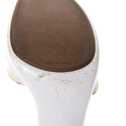 Louis Vuitton Monogram Multicolor Sandal Mule 38.5 White 6 of 7