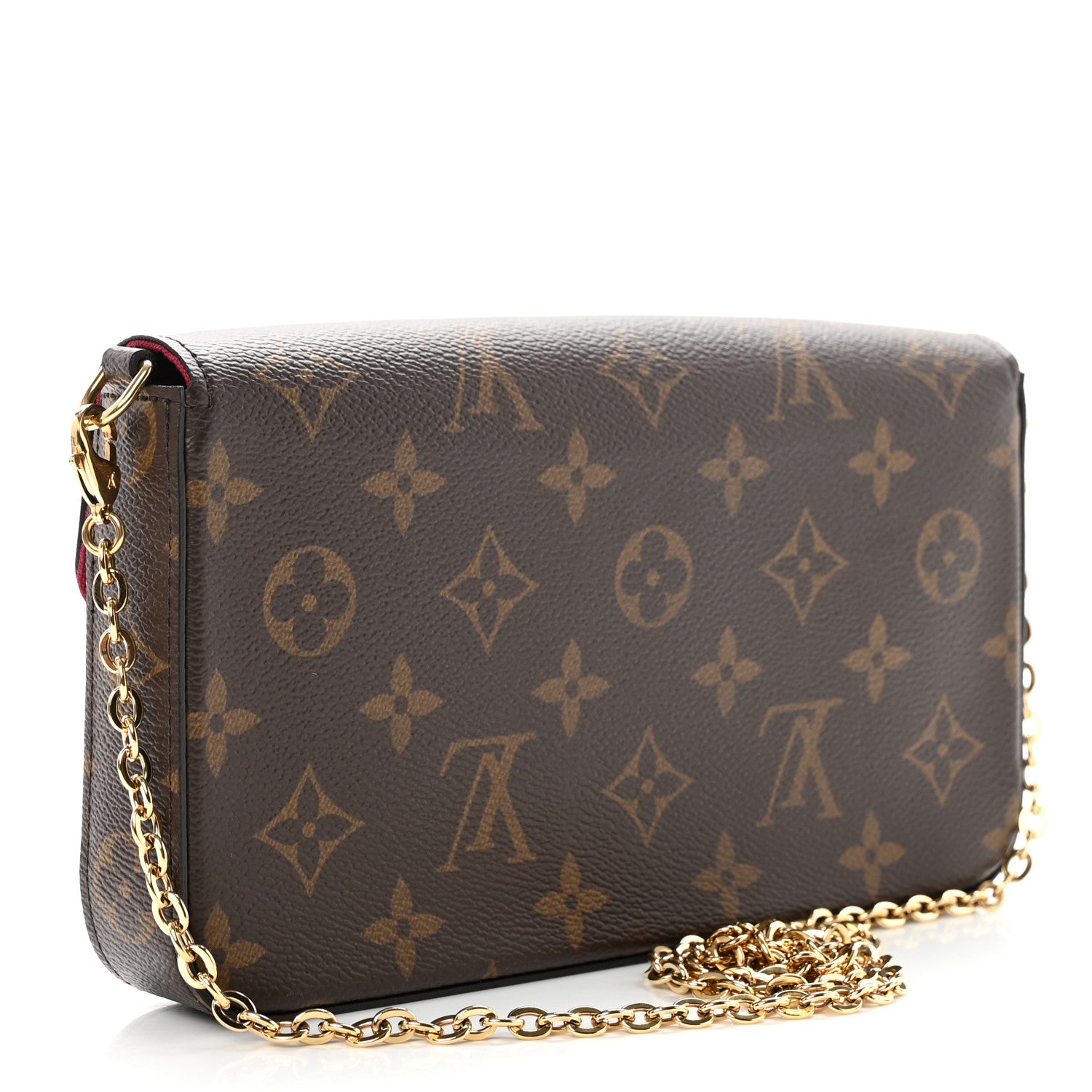 Louis Vuitton Monogram Pochette Felicie Chain Wallet Fuchsia 3 of 6