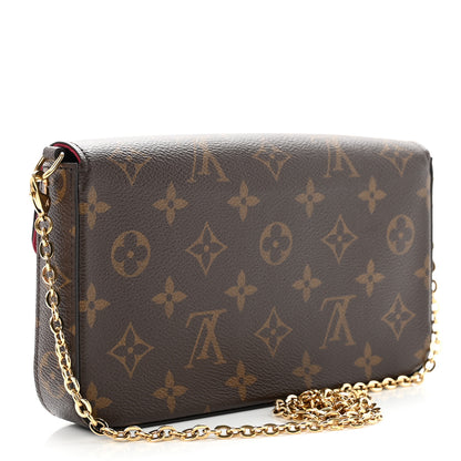 Louis Vuitton Monogram Pochette Felicie Chain Wallet Fuchsia 3 of 6