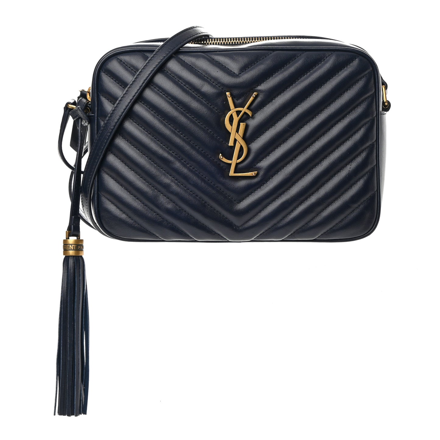 Calfskin Matelasse Monogram Lou Camera Bag Deep Marine