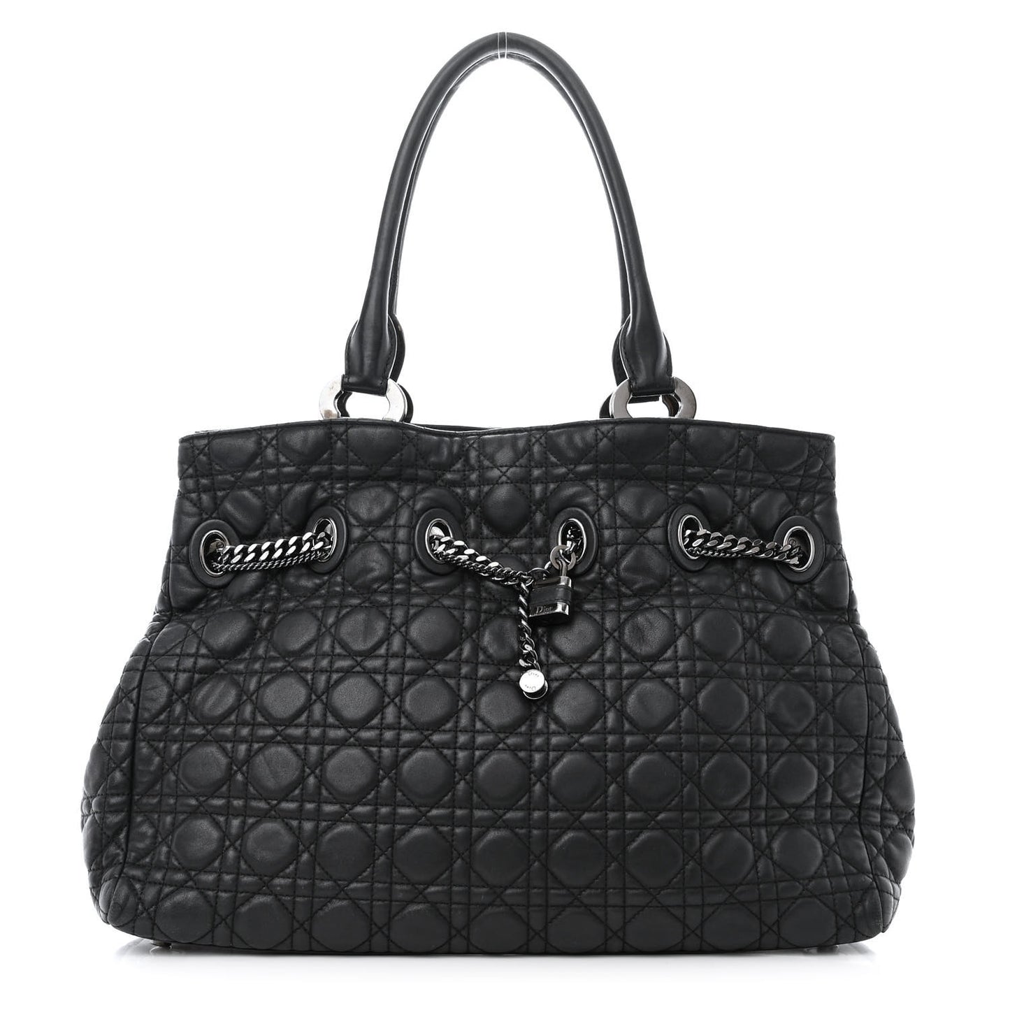 Lambskin Cannage Chri Chri Tote Black
