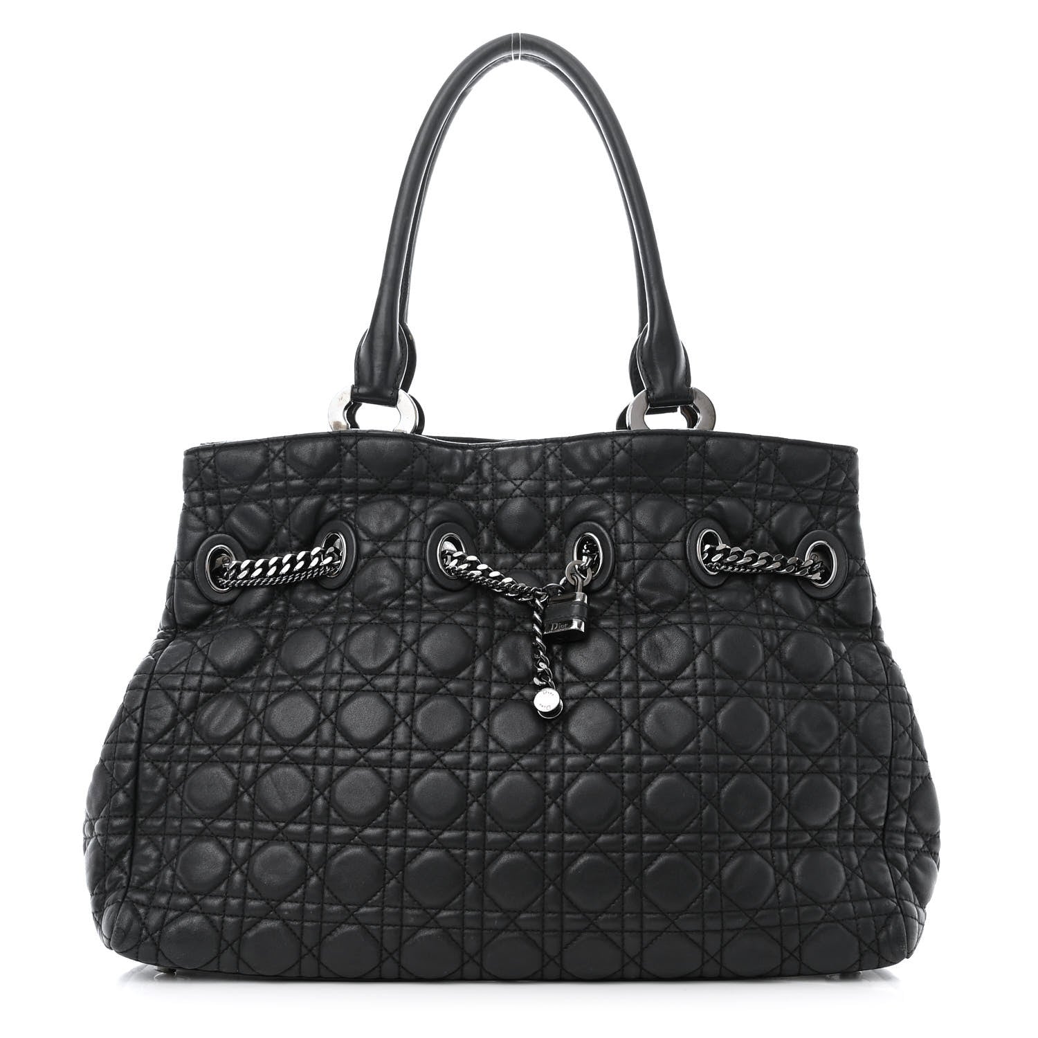 Christian Dior Lambskin Cannage Chri Chri Tote Black 1 of 12
