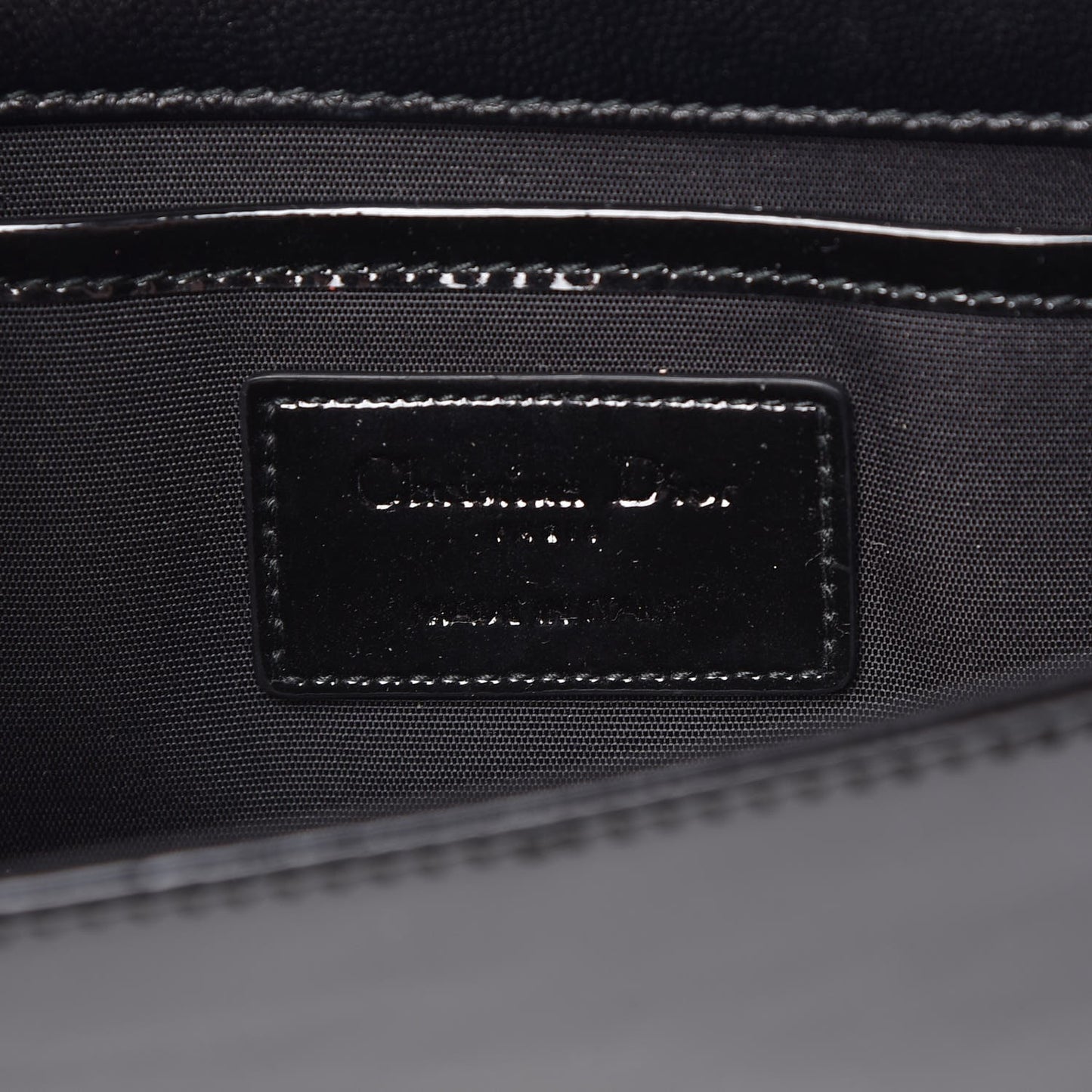 Patent Cannage Lady Dior Convertible Clutch Black