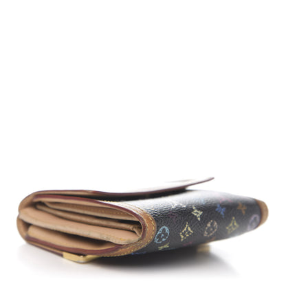 Louis Vuitton Monogram Multicolor Porte-Monnaie Billets Wallet Black 4 of 15