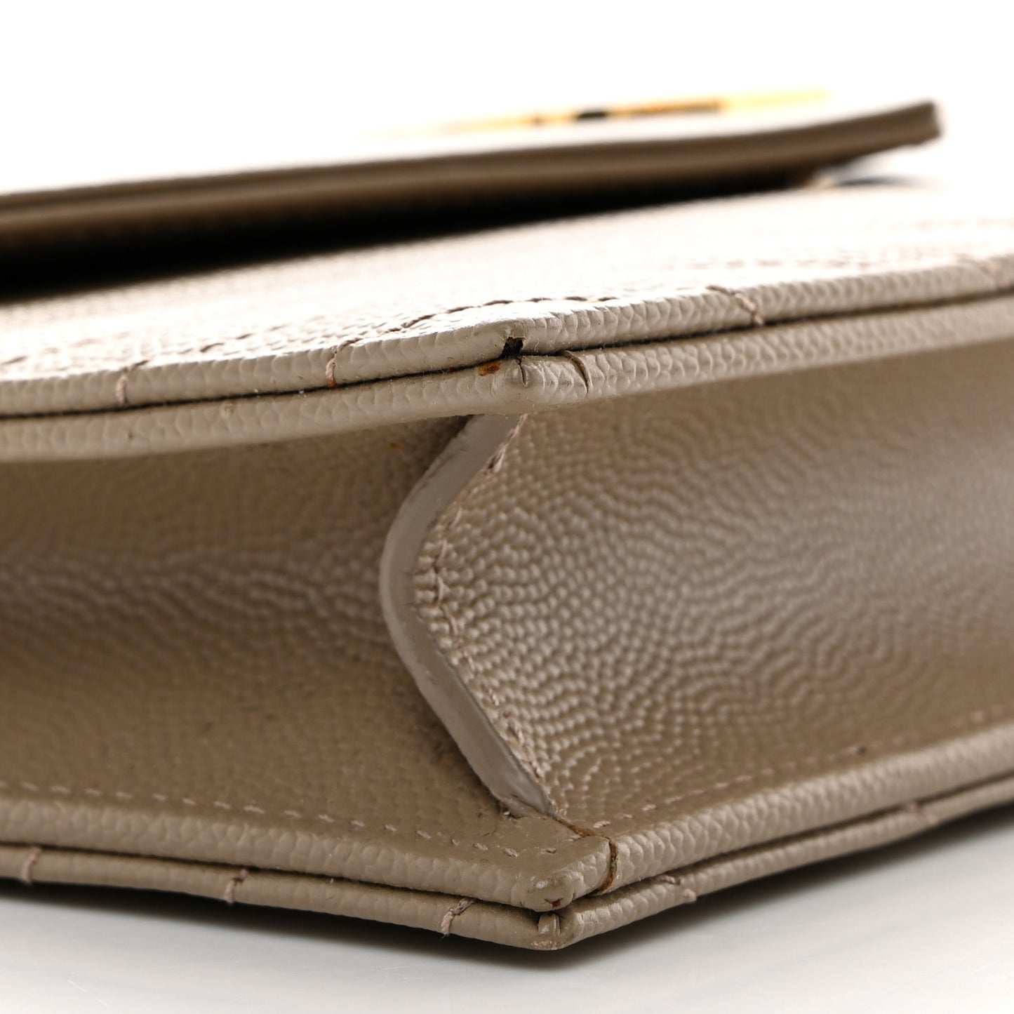 Grain De Poudre Matelasse Chevron Monogram Envelope Chain Wallet