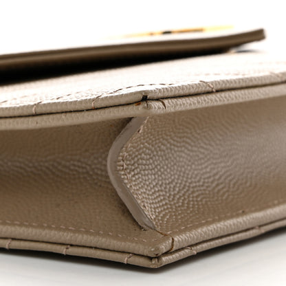 Saint Laurent Grain De Poudre Matelasse Chevron Monogram Envelope Chain Wallet 9 of 10