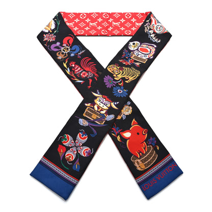 Louis Vuitton Silk Monogram Superstition Bandeau Black 1 of 3