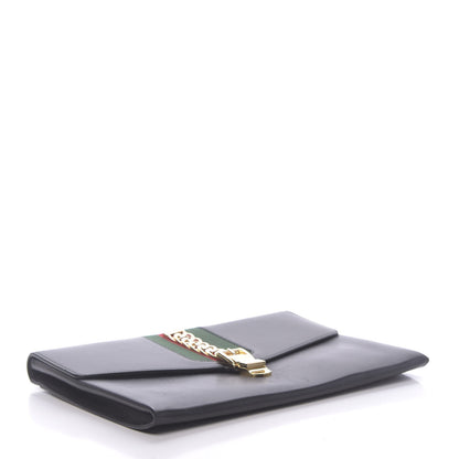 Gucci Calfskin Maxi Sylvie Clutch Black 4 of 19