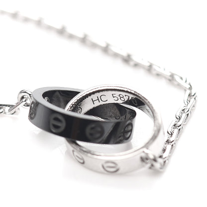 Cartier 18K White Gold Black Ceramic LOVE Bracelet 4 of 6