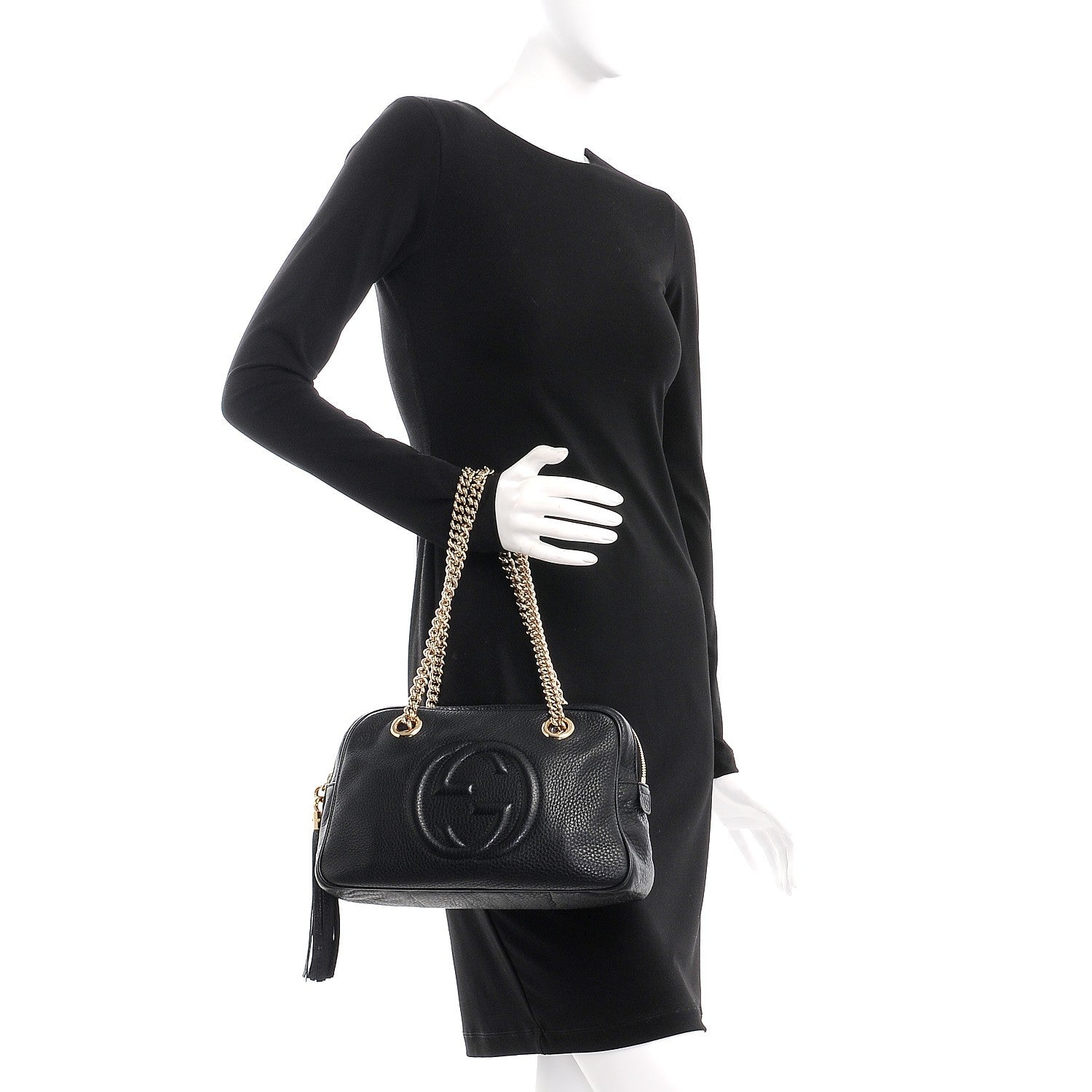 Gucci Pebbled Calfskin Small Soho Bowler Black 2 of 7