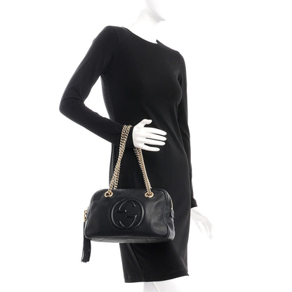 Gucci Pebbled Calfskin Small Soho Bowler Black 2 of 7