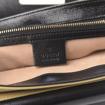 Gucci Azalea Calfskin Bi-Color Small Marina Chain Shoulder Bag Beige Black 7 of 12